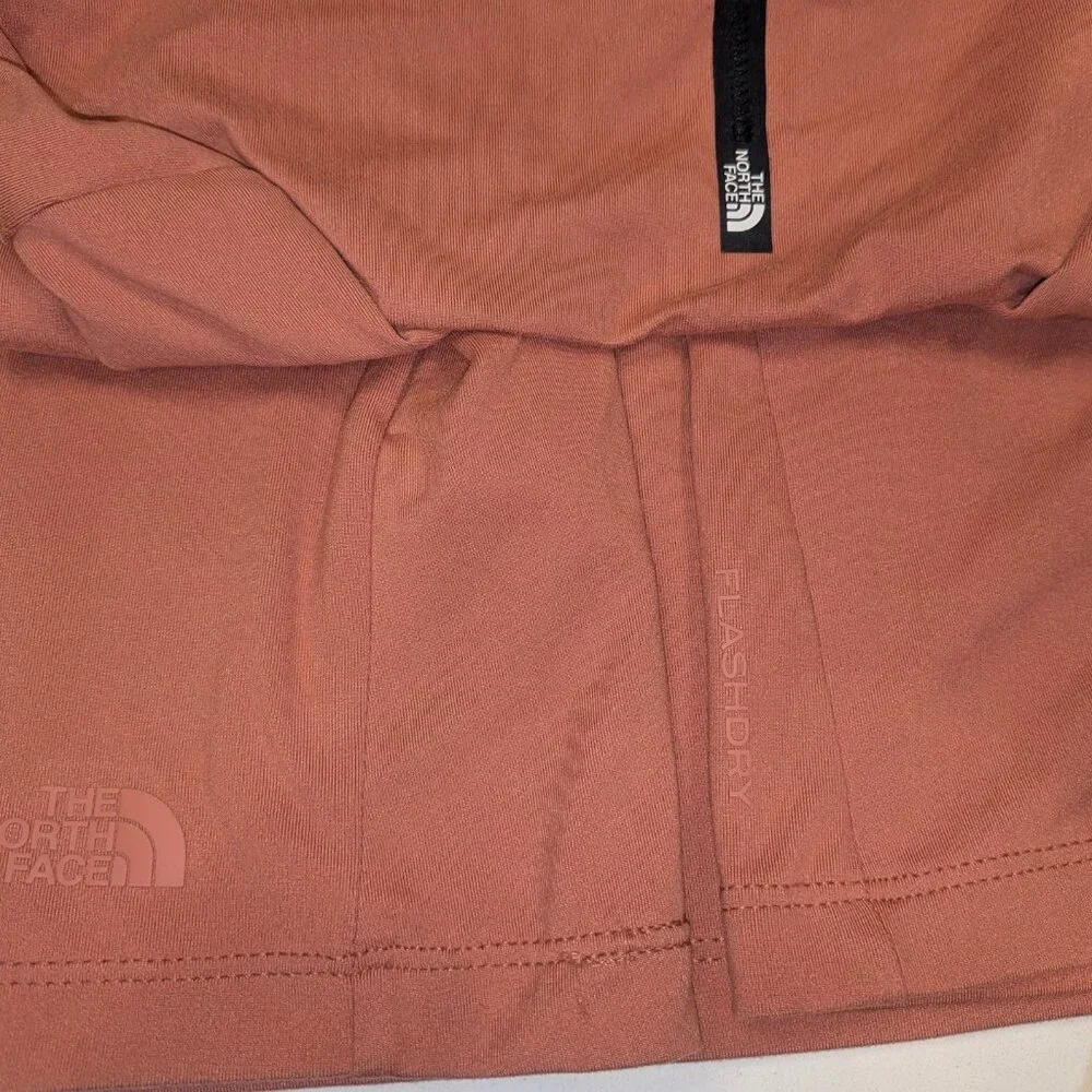TNF North Face Dune Sky Womens Short Sleeve Light Mahogany TShirt Size L - Picture 6 of 13